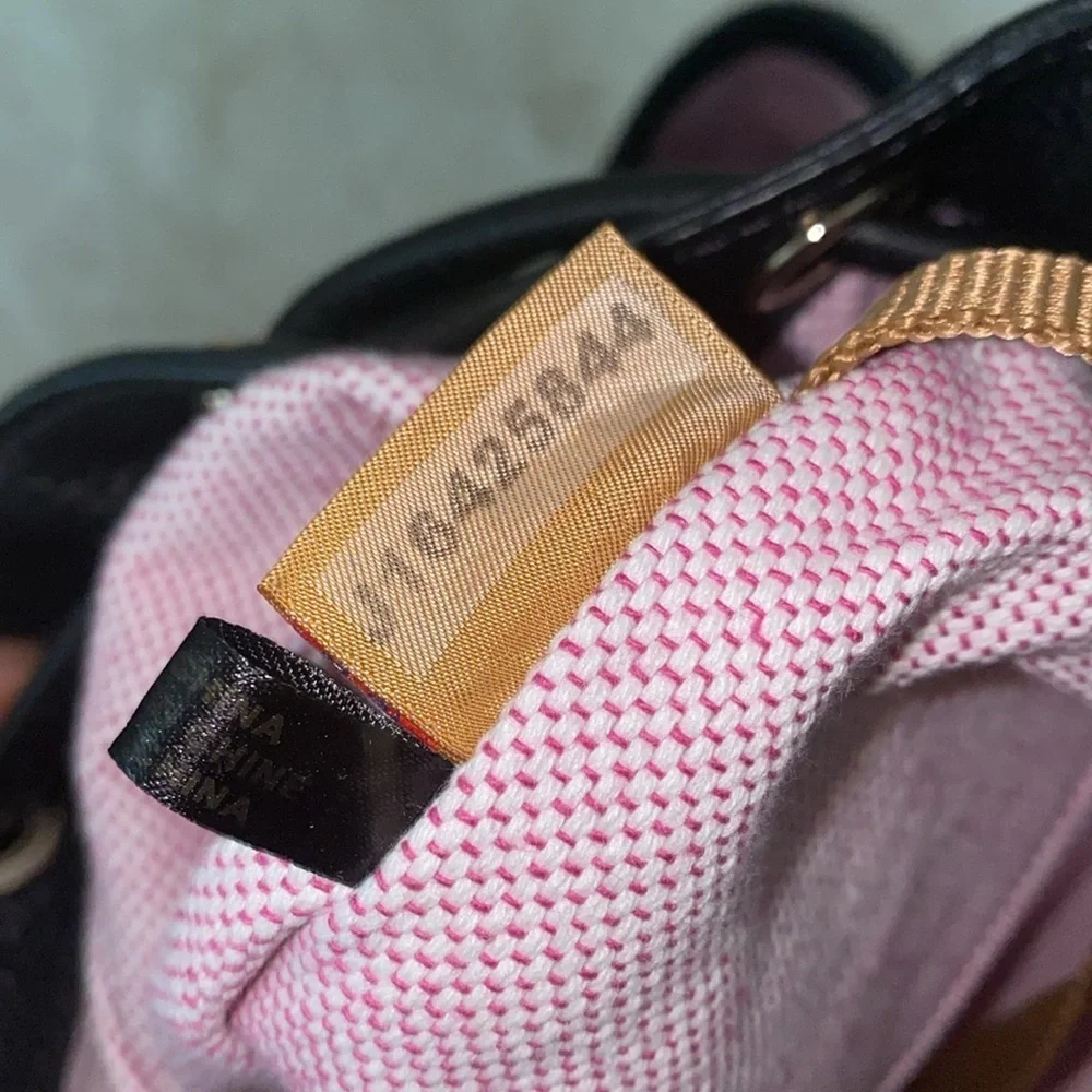 Y2K Black Leather Dooney & Bourke XL Backpack with Pink Lining